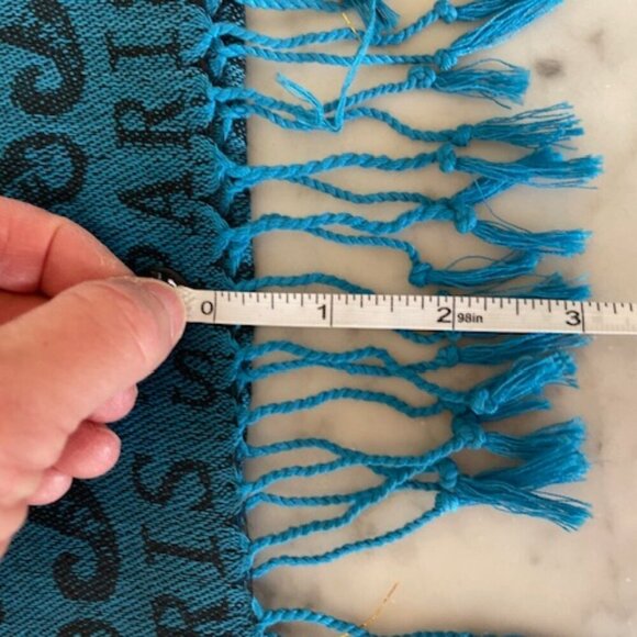 A&A Pashmina Cashmere Paris Large Oblong Shawl Wrap - Picture 14 of 16